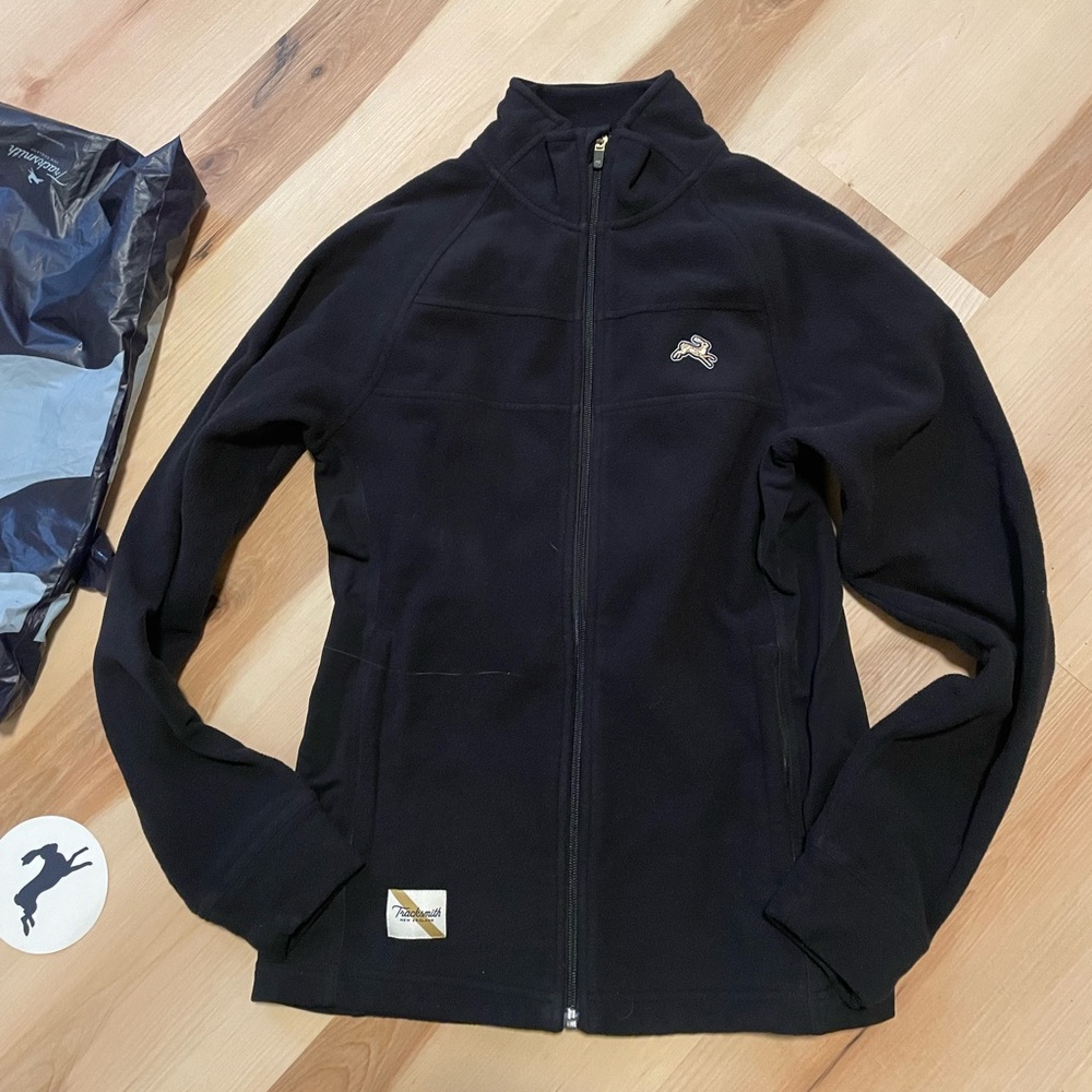 Tracksmith black Franklin Fleece full zip jacket small excellent